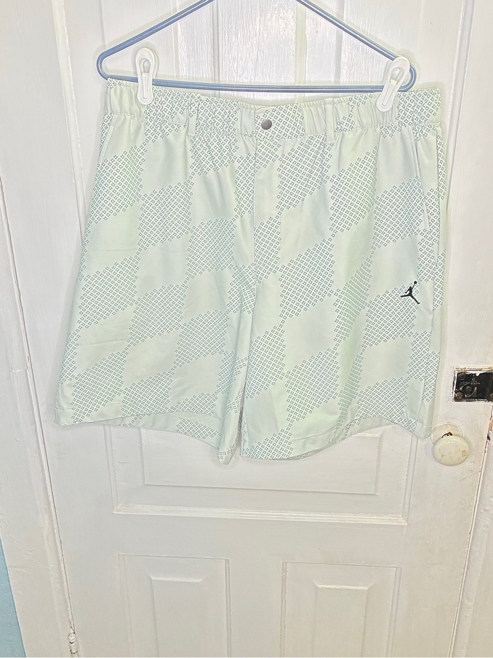 Jordan Mint Green Geometric Athletic Golf Shorts